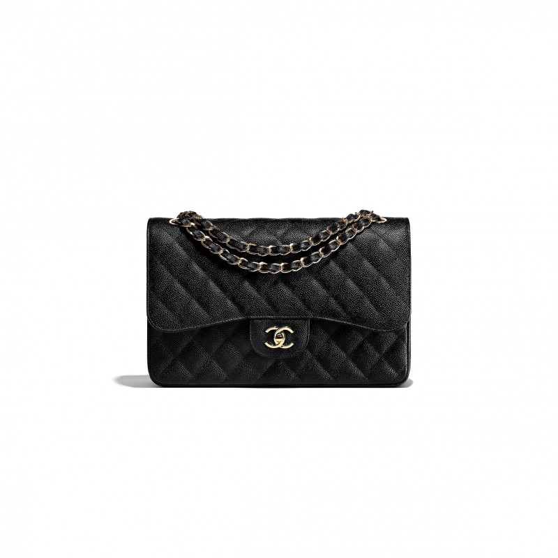 CHANEL MIDDLE CLASSIC HANDBAG A58601 Y01864 C3906 (25.5*15.5*6.cm)