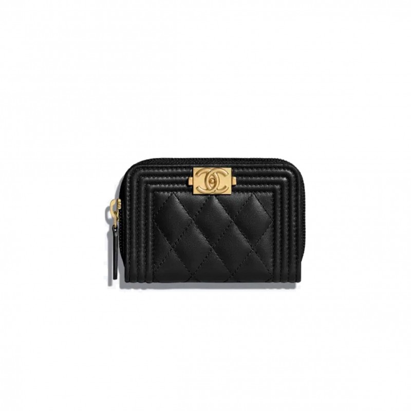 CHANEL BOY CHANEL ZIPPED COIN PURSE A80602 Y07659 94305（11*7.5*2cm）