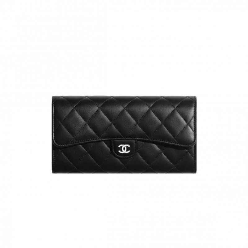 CHANEL CLASSIC LONG FLAP WALLET SILVER HARDWARE AP0241 Y01480 C3906 (19.5*10.5*3cm) CHANEL CLASSIC LONG FLAP WALLET SILVER HARDWARE AP0241 Y01480 C3906 (19.5*10.5*3cm)