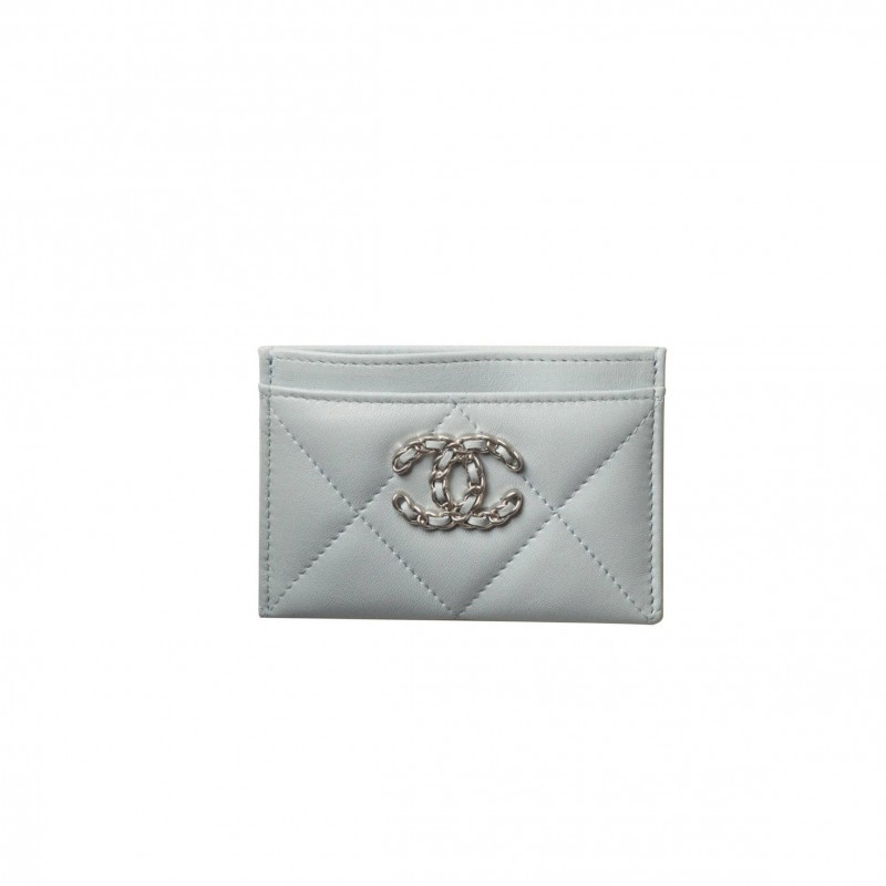 CHANEL CHANEL 19 CARD HOLDER SILVER HARDWARE AP1167 B07327 NG752 (11.2*7.5*0.5cm) CHANEL CHANEL 19 CARD HOLDER SILVER HARDWARE AP1167 B07327 NG752 (11.2*7.5*0.5cm)