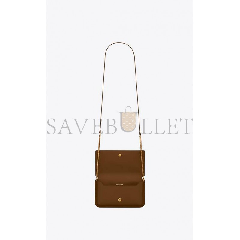 YSL CASSANDRE PHONE HOLDER WITH STRAP IN SMOOTH LEATHER 6350950U40J3234 (18*11*2.5cm)