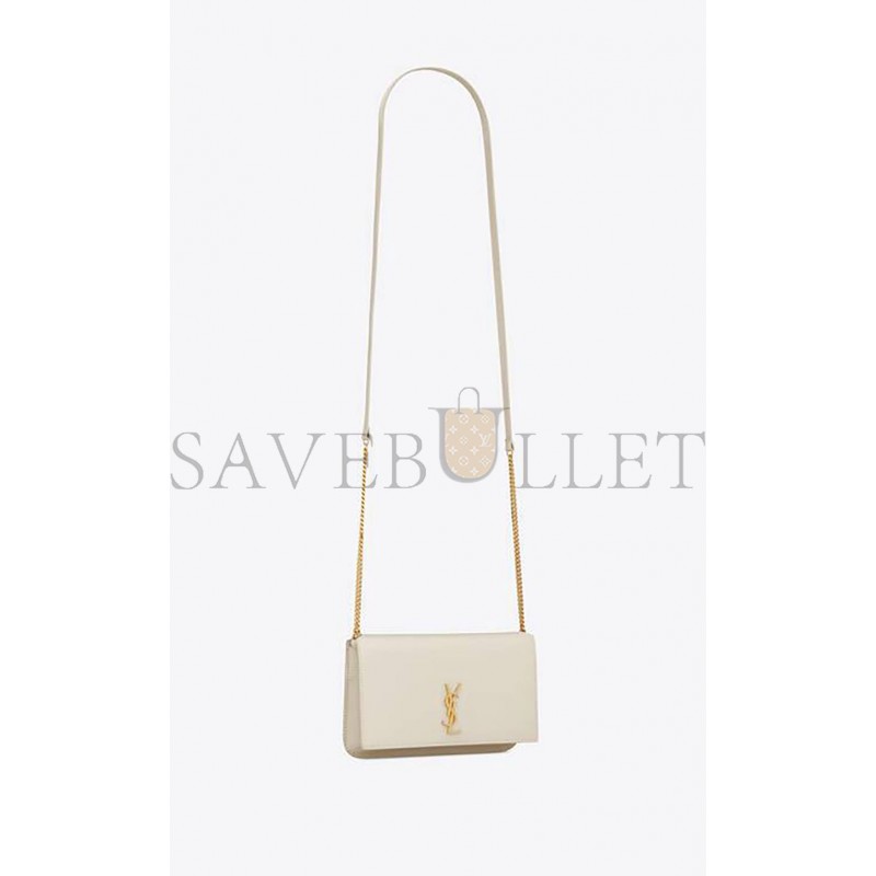 YSL CASSANDRE PHONE HOLDER WITH STRAP IN SMOOTH LEATHER 6350950U40J9207 (18*11*2.5cm)