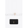 YSL CASSANDRE PHONE HOLDER WITH STRAP IN SHINY CROCODILE-EMBOSSED LEATHER 635095DND1J1000 (18*11*2.5cm)