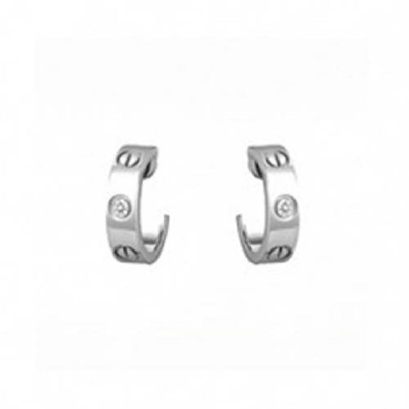 CARTIER  LOVE EARRINGS, 2 DIAMONDS B8022800