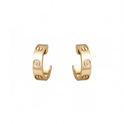 CARTIER  LOVE EARRINGS, 2 DIAMONDS B8022900