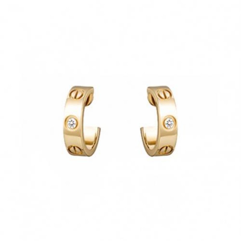 CARTIER  LOVE EARRINGS, 2 DIAMONDS B8022900