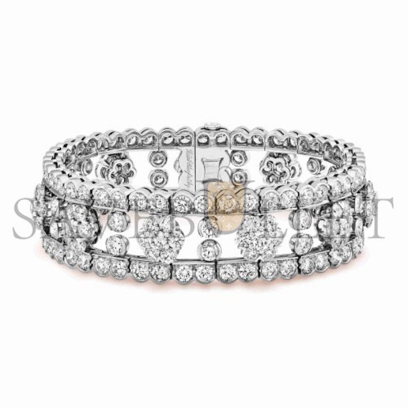 VAN CLEEF ARPELS SNOWFLAKE BRACELET - PLATINUM, DIAMOND  VCARO3RH00