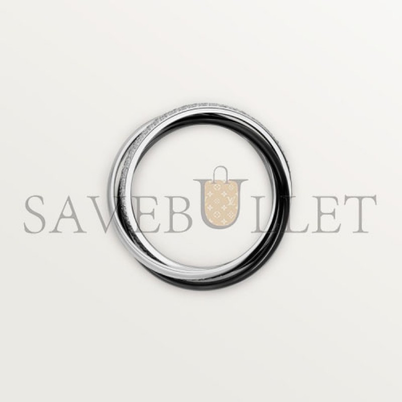 CARTIER TRINITY RING, CERAMIC, SM B4095500