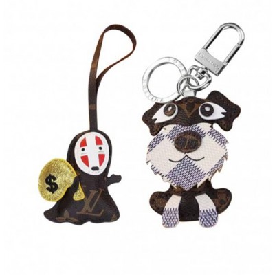 LOUIS VUITTON SCHNAUZER HAYAO MIYAZAKI RICH FACELESS MAN KEYCHAIN BAG PENDANT 