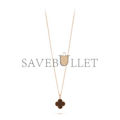 VAN CLEEF  ARPELS MAGIC ALHAMBRA LONG NECKLACE, 1 MOTIF - ROSE GOLD, LETTERWOOD  VCARO3M700