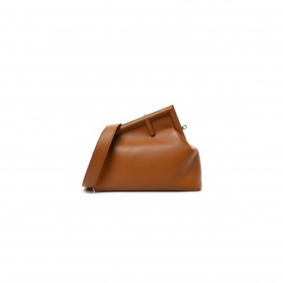 FENDI SHINY NAPPA MEDIUM FENDI FIRST CARAMELLO (32.5*23.5*15cm)