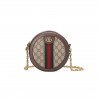 GUCCI OPHIDIA MINI GG ROUND SHOULDER BAG 550618  (18*18*4.5cm)