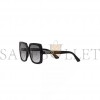 GUCCI BLACK SQUARE CRYSTAL LOGO SUNGLASSES GG0418S