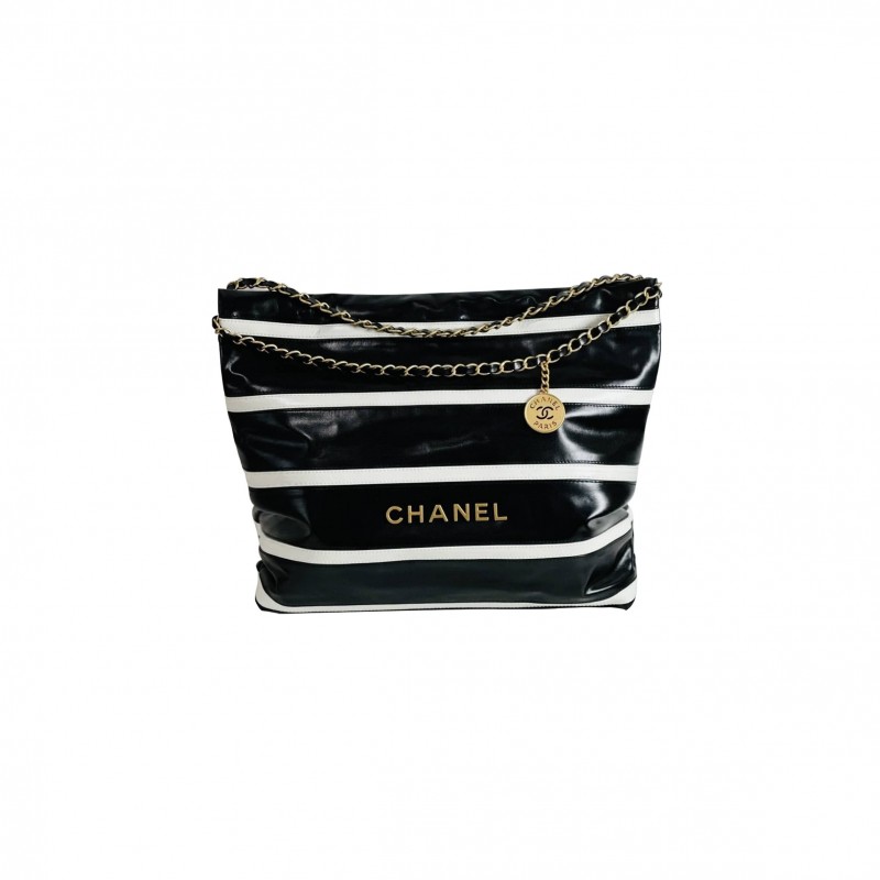 CHANEL 22 STRIPES CASUAL STYLE CHAIN LOGO HANDBAGS AS3261 (42*39*8cm)