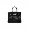 HERMES NOIR BLACK GHW NILOTICUS CROCODILE BIRKIN 30 HANDBAG (30*22*16cm)