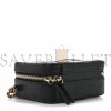 CHANEL CAVIAR QUILTED SMALL FILIGREE VANITY CASE BLACK (16*13*7cm)