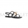 YSL SAINT LAURENT CASSANDRA MONOGRAM FLAT SANDALS 739061BDATT1000