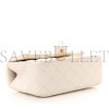 CHANEL MASTER  CAVIAR QUILTED MINI TOP HANDLE RECTANGULAR FLAP WHITE AS2431 (20*13*9cm)