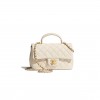 CHANEL MASTER  CAVIAR QUILTED MINI TOP HANDLE RECTANGULAR FLAP WHITE AS2431 (20*13*9cm)