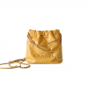 CHANEL MASTER SHINY CALFSKIN QUILTED MINI CHANEL 22 YELLOW AS3980 (20*19*6cm)