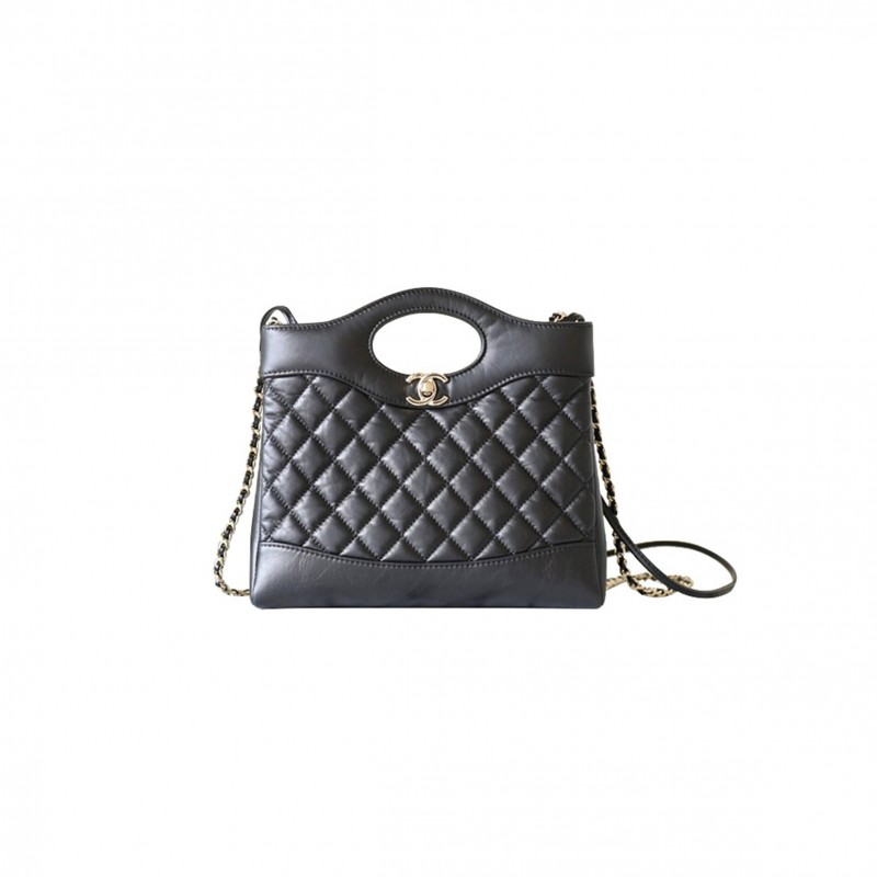 CHANEL MASTER MINI 31BAG SHOPPING BAG BLACK AS4132 (24.5*22*5.5cm)