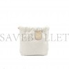 CHANEL MASTER WHITE CALFSKIN QUILTED MINI 22 BAG ANTIQUE GOLD HARDWARE AS3980 (20*19*6cm)