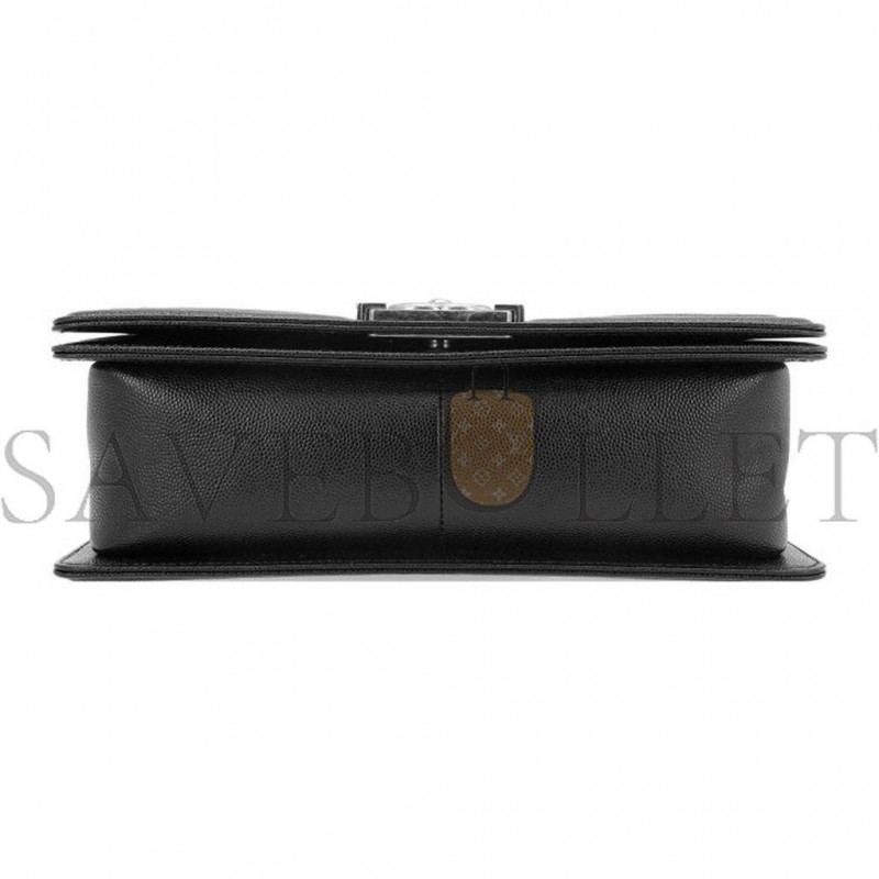 CHANEL MASTER CAVIAR QUILTED MEDIUM BOY FLAP BLACK A67086 (25*15*9cm)