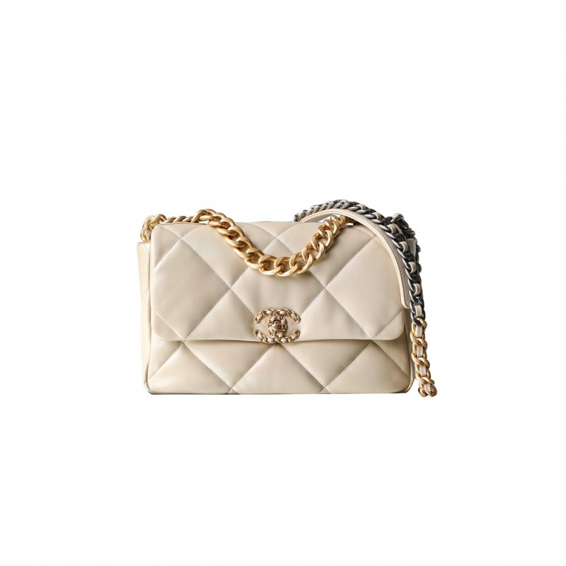 CHANEL MASTER 19 BAG MEDIUM CHAIN FLIP APRICOT AS1161 (30*20*10cm)