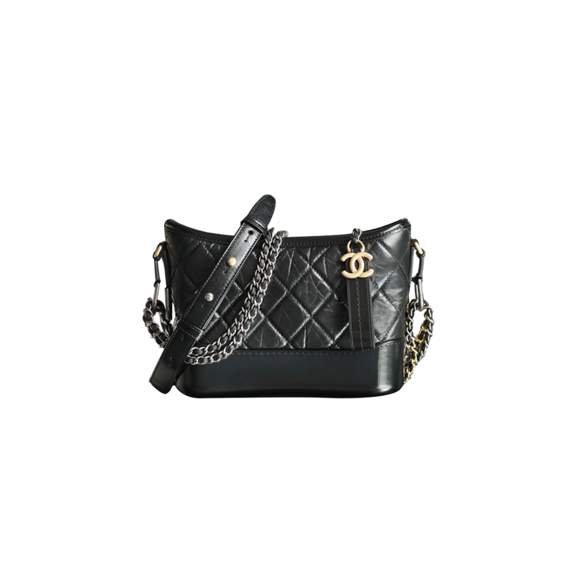 CHANEL MASTER CALFSKIN QUILTED SMALL GABRIELLE HOBO BLACK AS1521 (20*15*8cm)