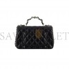 CHANEL MASTER FLAP BAG 23 BLACK LAMBSKIN GOLD HARDWARE AS2431 (20*12*6cm)