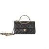 CHANEL MASTER FLAP BAG 23 BLACK LAMBSKIN GOLD HARDWARE AS2431 (20*12*6cm)