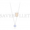 VAN CLEEF  ARPELS MAGIC ALHAMBRA LONG NECKLACE, 1 MOTIF - WHITE GOLD, CHALCEDONY  VCARP6L900