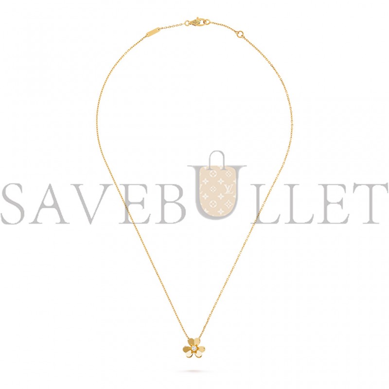 VAN CLEEF ARPELS FRIVOLE PENDANT, MINI MODEL - YELLOW GOLD, DIAMOND  VCARP0J100