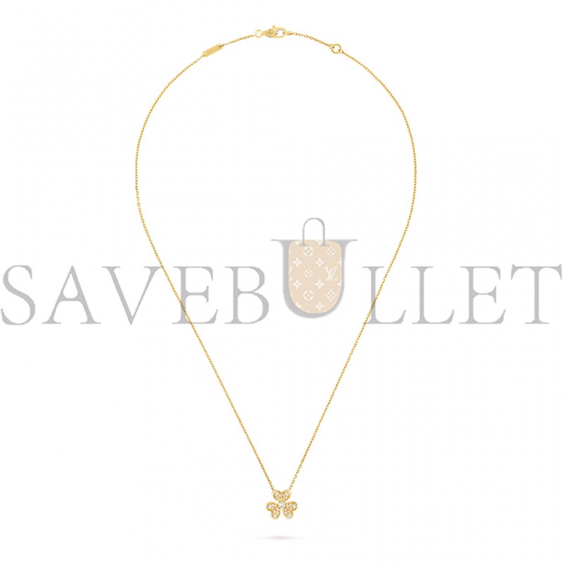 VAN CLEEF ARPELS FRIVOLE PENDANT, MINI MODEL - YELLOW GOLD, DIAMOND  VCARP24000