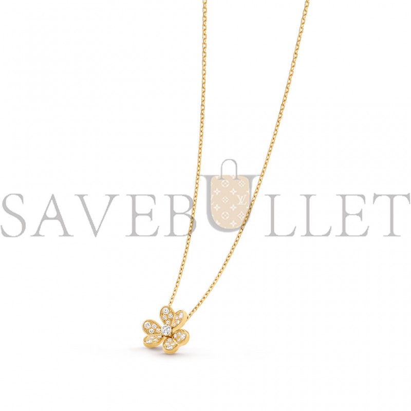 VAN CLEEF ARPELS FRIVOLE PENDANT, MINI MODEL - YELLOW GOLD, DIAMOND  VCARP24000