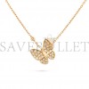 VAN CLEEF ARPELS TWO BUTTERFLY PENDANT - YELLOW GOLD, DIAMOND  VCARP3DP00