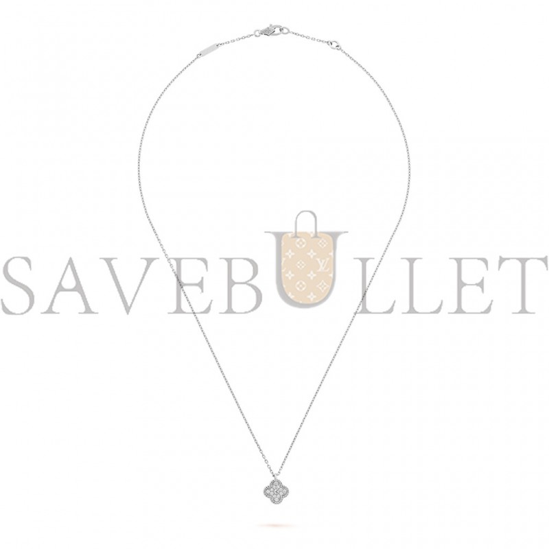 VAN CLEEF ARPELS SWEET ALHAMBRA PENDANT - WHITE GOLD, DIAMOND  VCARO85900