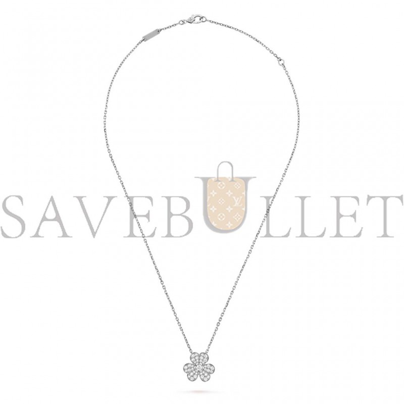 VAN CLEEF ARPELS FRIVOLE PENDANT, SMALL MODEL - WHITE GOLD, DIAMOND  VCARD31800