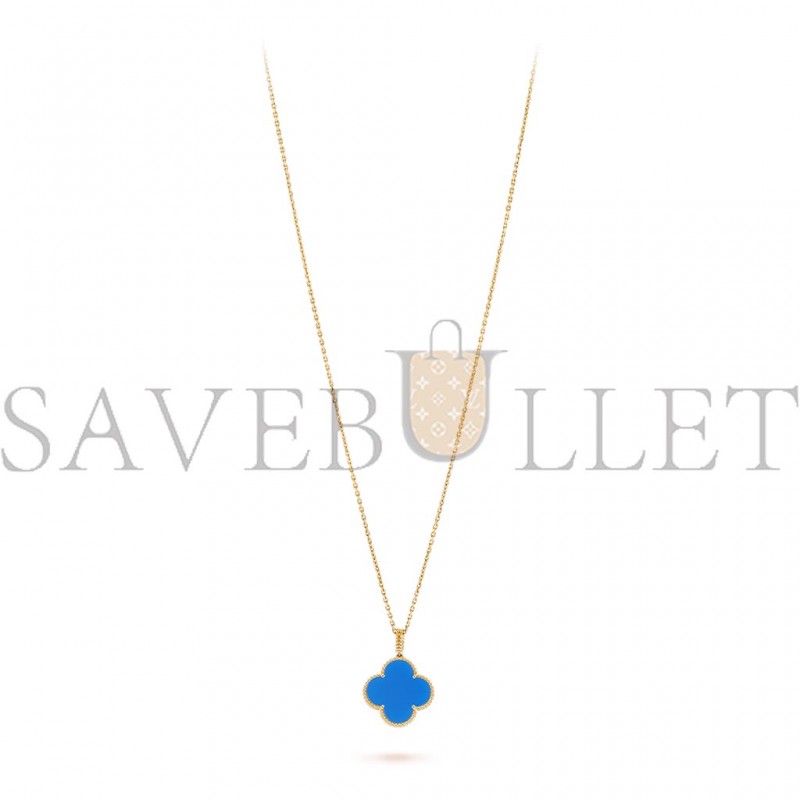 VAN CLEEF & ARPELS MAGIC ALHAMBRA LONG NECKLACE, 1 MOTIF - YELLOW GOLD, AGATE  VCARP6LA00