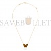 VAN CLEEF  ARPELS LUCKY ALHAMBRA BUTTERFLY PENDANT - YELLOW GOLD, TIGER EYE VCARD98500