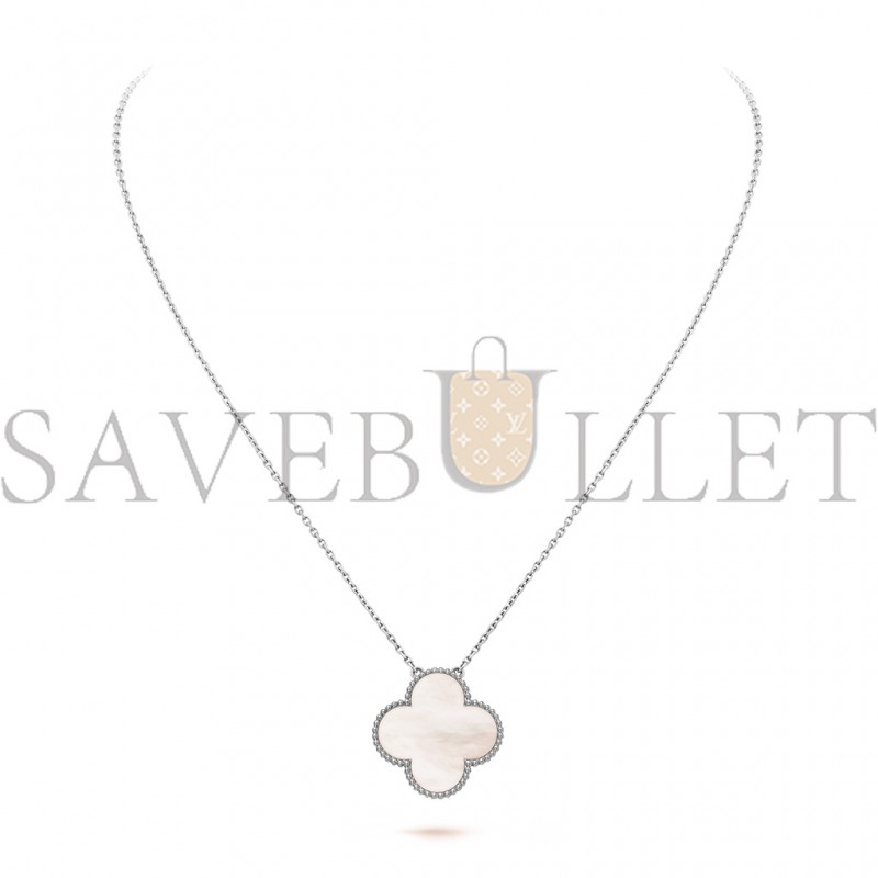 VAN CLEEF ARPELS MAGIC ALHAMBRA PENDANT - WHITE GOLD, MOTHER-OF-PEARL  VCARN32200