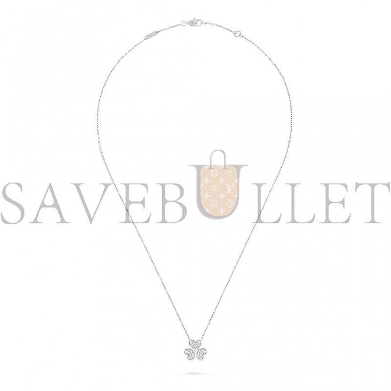 VAN CLEEF ARPELS FRIVOLE PENDANT, MINI MODEL - WHITE GOLD, DIAMOND  VCARP3W300