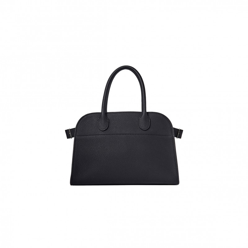 THE ROW SOFT MARGAUX 12 BAG IN LEATHER BLACK W1586L133BLPL (30*23*19cm) THE ROW SOFT MARGAUX 12 BAG IN LEATHER BLACK W1586L133BLPL (30*23*19cm)