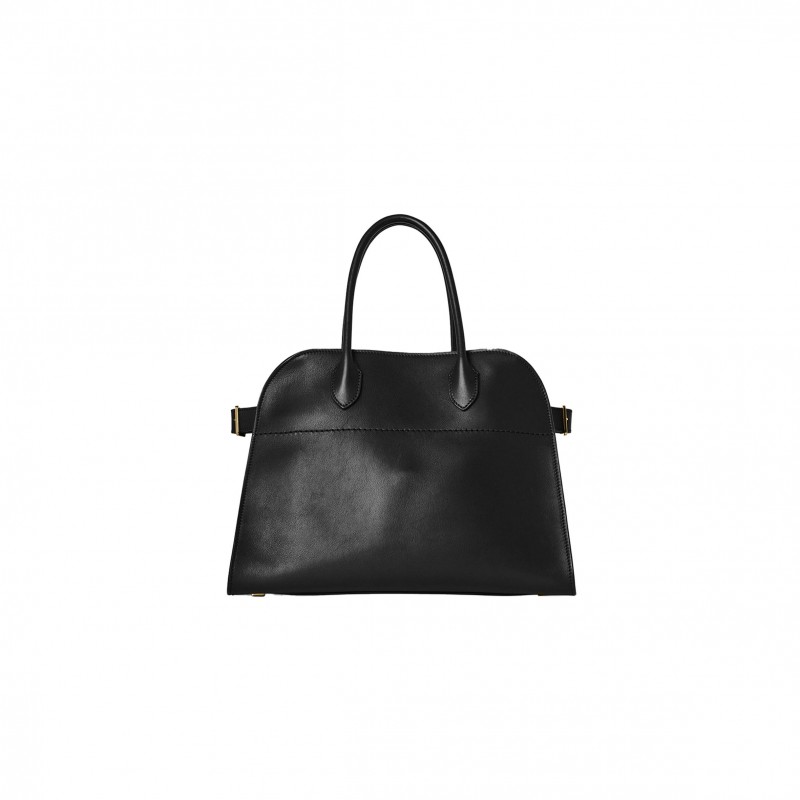 THE ROW SOFT MARGAUX 12 BAG IN LEATHER BLACK W1586L72BLSG (30*23*19cm) THE ROW SOFT MARGAUX 12 BAG IN LEATHER BLACK W1586L72BLSG (30*23*19cm)
