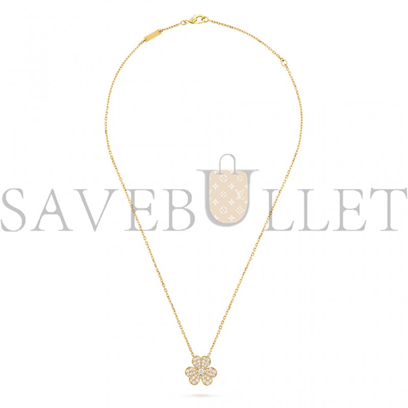 VAN CLEEF ARPELS FRIVOLE PENDANT, SMALL MODEL - YELLOW GOLD, DIAMOND  VCARP2V100