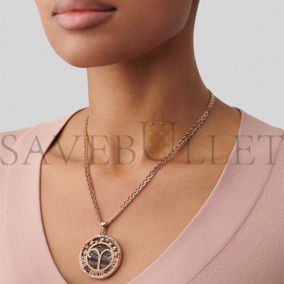 VAN CLEEF ARPELS ZODIAQUE LONG NECKLACE ARIETIS (ARIES) - ROSE GOLD, IRON EYE  VCARP9R800