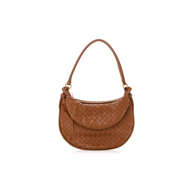 BOTTEGA VENETA NAPPA INTRECCIATO MEDIUM GEMELLI COGNAC (34*28*3cm)