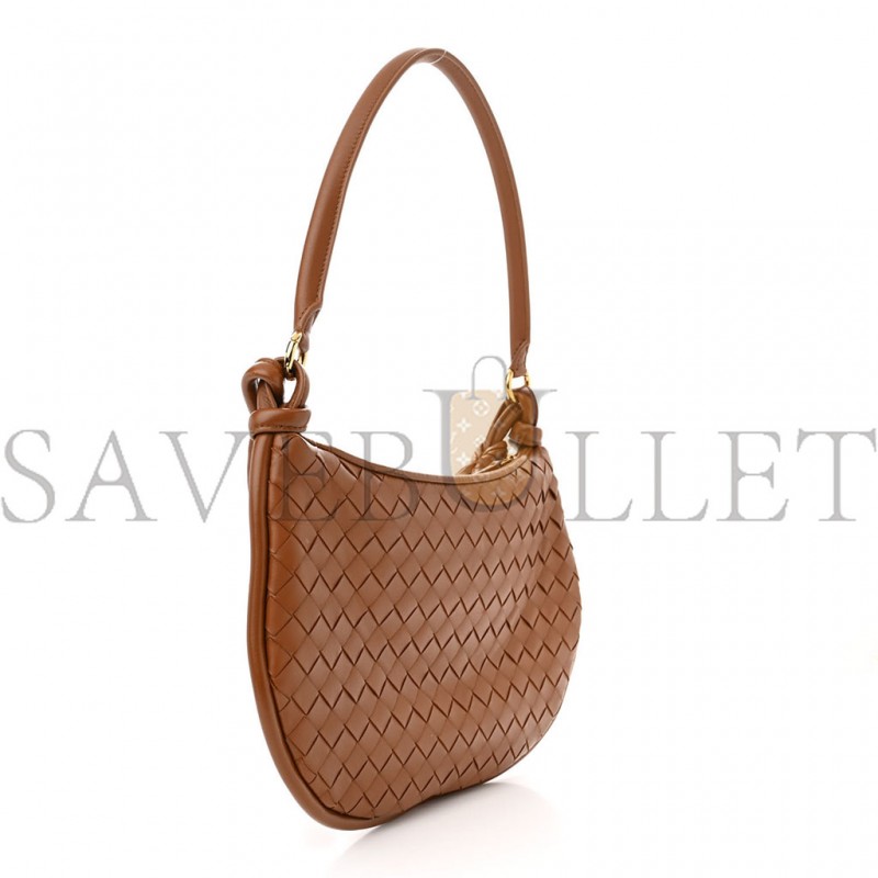 BOTTEGA VENETA NAPPA INTRECCIATO MEDIUM GEMELLI COGNAC (34*28*3cm)