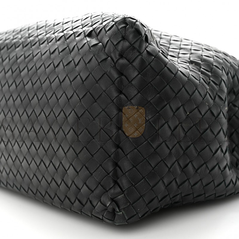 BOTTEGA VENETA NAPPA INTRECCIATO AYERS BRICK TOTE BLACK (33*23*17cm)