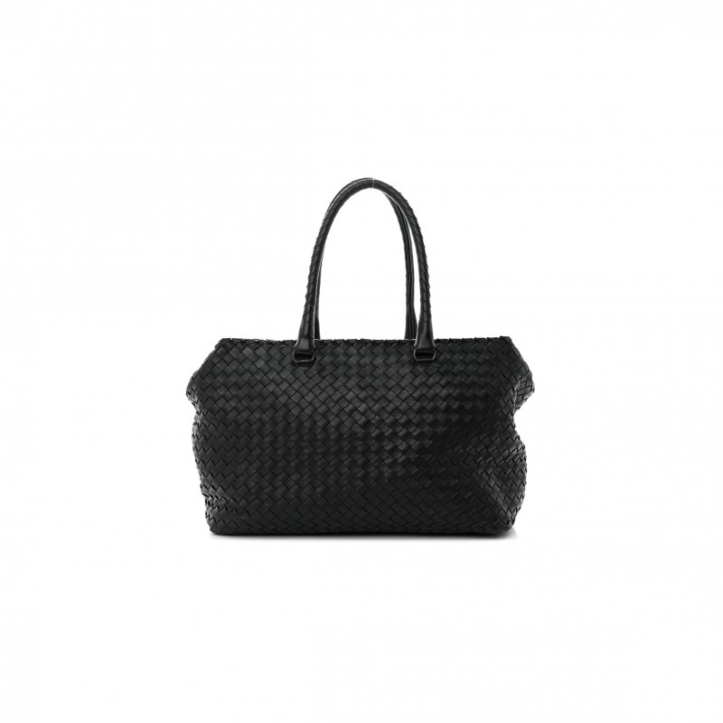 BOTTEGA VENETA NAPPA INTRECCIATO AYERS BRICK TOTE BLACK (33*23*17cm)